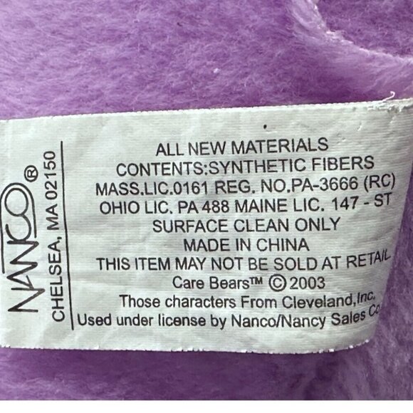 Care Bears Share Bear Lollipops 10" plush stuffed animal 2003 ViNTAGE - Picture 5 of 5